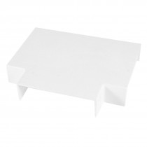 99mm x 99mm x 27mm 3 Way White PVC Flat Tee Mini Trunking