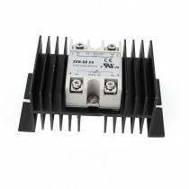 SSR-60VA 470K Ohm 2W Control Black Aluminum Heat Sink 1 Phase Solid State Relay