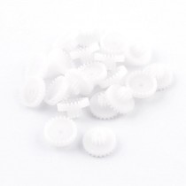 20 Pcs White Plastic Electric Machanical Crown Gears 13mm Dia