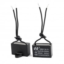 Black Polypropylene Film Motor Run Capacitor 2.5uF AC 400V CBB61 2pcs