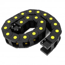 CNC Machine Black Plastic 30mmx38mm R11cm Cable Drag Chain 3.3Ft Long