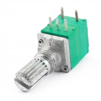 50K Ohm 6mm Dia Knurled Shaft Linear Rotary Taper Potentiometer w Switch