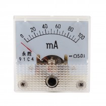 Fine Turning Dial AC 0-100mA Analog Ammeter Panel Meter 91C4