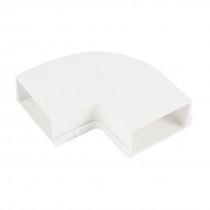 Box Type PVC Trunking Flat Angle Joint Cable Raceway Adapter 2 Ways 52 x 52mm