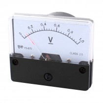 DC 0-1V Class 2.5 Panel Mount Analog Voltmeter Voltage Measurement Tool