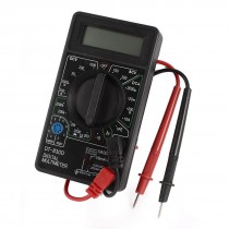 DT-830D AC DC Voltage Current Resistance hFE Digital LCD Multimeter w Test Leads