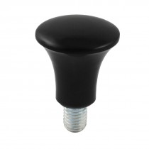 Black 12 x 17mm Male Thread 40mm Diameter Head Clamping Round Knob