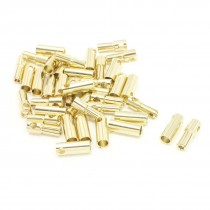 20 Pairs Gold Tone Metal Audio Video Terminal Female Male Connectors 5.5mm Dia