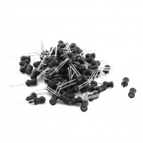 100Pcs 10UH 1A 10% Radial Leaded Magnetic Core Inductors Black 5x7mm