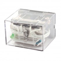 HH64P DC24V Coil Voltage 4PDT 14-Pin Green Light Electromagnetic Relay