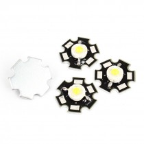 1W 6000-6500K White Light LED Lamp Bead Emitter 120-130LM w Star Base 4pcs