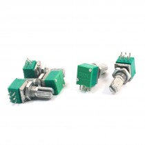 5PCS Single Linear Taper 50KOhm Carbon Film Rotary Volume Potentiometer