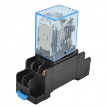 AC 220V-240V Coil 4PDT Power Relay MY2N-J l 5A 8 Pin Socket Base