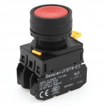600V 10A NC NO DPST Momentary Red Round Head Pushbutton Press Switch