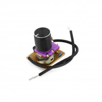 Black Plastic 14mm Dia Rotary Knob Table Light Dimmer Switch AC220V 1A