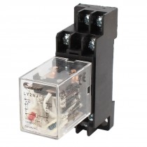 AC200V/220V Coil 10A DP2T Motor Control Electromagnetic Relay w Socket