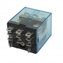 HH63P LY3 DC 12V Coil 11-Pin 3PDT Green LED Electromagnetic Relay