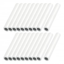 20 Pcs 9mm OD Silver Tone Passing Through Aluminum Connecting Tubes Adapters