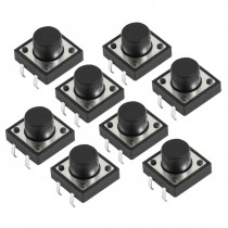 10pcs 12x12x8mm Momentary Tactile Tact Push Button Switch 4 Pin DIP Through-Hole