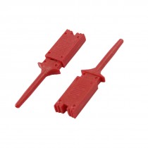 10 x Spring Loaded SMD IC Test Hook Clip Red for Multimeter Probe Cable