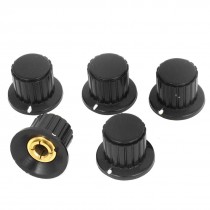5 Pcs Replacement 6mm Dia Audio Volume Control Potentiometer Caps 25mmx20mm