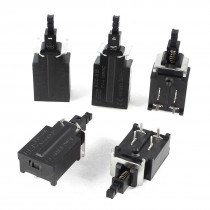 5 Pcs AC 250V 4A 4 Pin 4P SPDT Latching Push Button Power Switch Lock KDC-A16