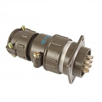 2.5mm Dia 14 Pins Aviation Connector Plug Gray AC 250V