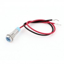 14.5cm Long Wire Cables Water Heater Blue Indicator Signal Lamp Light DC 24V