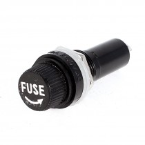 PCB Fuse Holder AC 125V/250V 15A/10A Black for 5 x 20mm Fuses