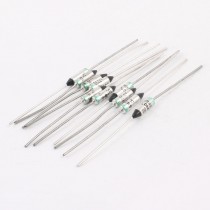 10 Pcs Axial Leads Metal 250V 10A 240 Celsius Temperature Thermal Fuses 3.3"