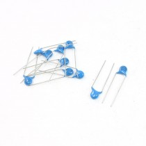 10 Pieces AC 250V 1000pF DIP Ceramic Disc Capacitors Blue
