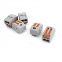 5 Pcs Lever Lock 2 way Circuit Board Connector Terminal Block AC 250V