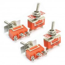 Panel Mount SPDT ON/ON 2 Position Toggle Switch AC 250V 15A E-TEN1121 4pcs