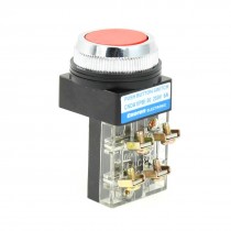 250VAC 6A Panel Mounted 1NO 1NC Red Press Momentary Botton Switch