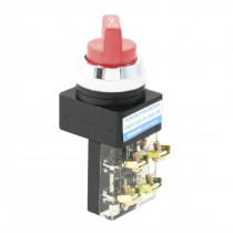 AC 250V 6A DPST Red Rotary Selector 2 Position Latching Push Button Switch