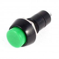 Momentary SPST ON/Off Green Round Cap Push Button Switch AC 250V 3A