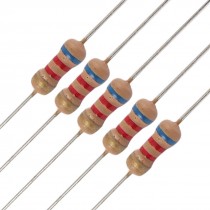 50 x 1/4W 250V 6.2K ohm 6K2 Axial Carbon Film Resistors