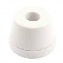 White 12mm Hole Diameter Wire Tapered Ceramic Electrical Insulator AC250V 500C