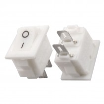 20pcs AC 250V 3A 2 Pin SPST On Off I/O Snap In Rocker Boat Switch 15x10mm