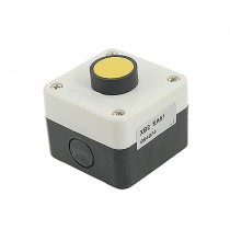 AC 240V 3A 1NO Yellow Momentary Flat Push Button Switch