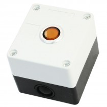 SPDT Latching Orange Button White Plastic Case Pushbutton Control Station Box