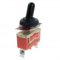 AC 250V 15A ON/OFF 2 Way 2 Screw Terminals SPST Toggle Switch w Waterproof Boot
