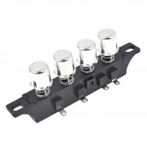 AC 250V 1A 3-Interlock 1-Reset 4 Round Button Keys Switch for Kitchen Hood
