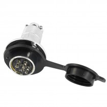 AC 150V 5A 6 Pin Male Female Aviation Plug Quick Connector w Dust Cover