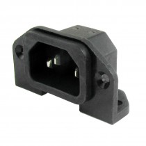 3P AC 250V 10A IEC 320 C14 Plug Panel Mount Power Inlet Socket Receptacle