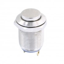 AC 250V 2A SPST 12mm Thread Panel Mount Momentary Metal Push Button Switch