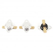 3Pcs KSD301 2 Pin Terminal 55C Temperature Control Switch Thermostat AC 250V 15A