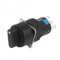 AC 250V Black On/Off Type Panel Mounting Rotary Selector Switch