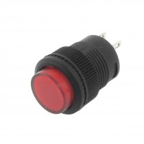 AC 250V 3A 2 Pin SPST ON/OFF Self-locking NO Round Push Button Switch Red