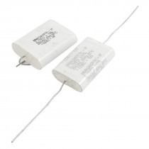 250V 2.7uF 10% Tolerance Axial Metallized Polypropylene Film Capacitor 2Pcs